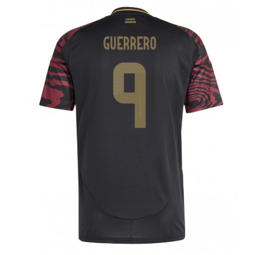 Pánský Fotbalový dres Peru Paolo Guerrero #9 Copa America 2024 Venkovní Krátký Rukáv